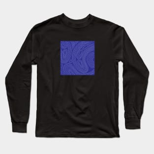 Stitches on Blue Long Sleeve T-Shirt